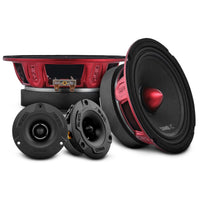 Pro Audio Loudspeakers Package - Pair 6.5' Speakers + Pair of Tweeters - front view | Silarius