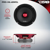 PRO-X 6.5" Shallow Mid-Range Bullet Loudspeaker | 200W RMS 4-Ohm - detail view | Silarius
