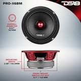PRO-X 6.5" Mid-Range Bullet Loudspeaker | 250W RMS 8-Ohm - detail view | Silarius