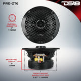 PRO-ZT 6.5' Coaxial Mid-Range Loudspeaker with Water-Resistant Cone Built-in Bullet Tweeter and G... - detail view | Silarius