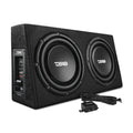 DS18 PU210A 10" Active Subwoofer Shallow Enclosure with 10" Passive Subwoofer For Pickup Trucks