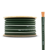 4-GA 100% OFC Ground, Power Cable, 50 Feet -Camo Green - side view | Silarius