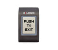 3xLOGIC R-MEXIT-CHAR Exit Device, Mini Metal Surface Mount Push to Exit Button, Charcoal