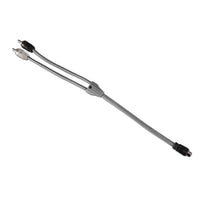 Level 2 RCA 100% Copper OFC Y Connector 1 FEMALE to 2 MALE - SILVER - front view | Silarius