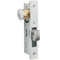 Adams Rite MS1850S-350-628 MS1850S Series MS Deadlock with Hook Bolt, 1-1/8" Backset, Flat Faceplate, Non-Handed, Clear Anodized