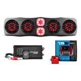 CAN-AM Soundbar With Amplifier and Installation Kit - 4x 6.5" Marine Speakers & 2x 4" Super Bullet Tweeters - rear view | Silarius