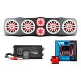 CAN-AM Soundbar With Amplifier and Installation Kit - 4x 6.5" Marine Speakers & 2x 4" Super Bullet Tweeters - front view | Silarius