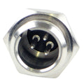 Switchcraft TB3M 3-Pin Male Mount Connector, Nickel, Pack of 25