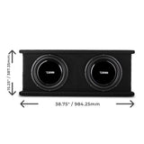 12" Loaded Shallow Subwoofer Enclosure 700 Watts Rms @ 1 ohm - side view | Silarius