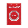 STI SS2001EV-EN Stopper Station, No Cover, Turn-to-Reset, 'EVACUATION' Label, Red