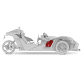 Polaris Slingshot Front Fender Dual 8' Speaker Pods With Digital LED Lighting - side view | Silarius