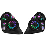 Polaris Slingshot Dual Front Fender 8' Loaded Speaker Pods with Digital LED Lighting - front view | Silarius