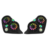 Polaris Slingshot Dual Front Fender 8' Loaded Speaker Pods with Digital LED Lighting - rear view | Silarius