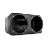 Polaris Slingshot Under Dash Empty Enclosure fits 2 x 6.5" Subwoofers | 2015 - 2019 - front view | Silarius