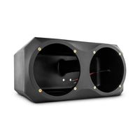 Polaris Slingshot Under Dash Empty Enclosure fits 2 x 6.5" Subwoofers | 2015 - 2019 - front view | Silarius