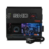 SMD 4-Channel Class AB Amplifier with VM-1 Voltmeter and Digital LED Lights 4 x 200W at 2-ohm - St... - front view | Silarius