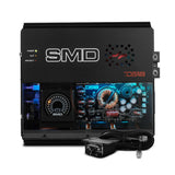 SMD Monoblock Amplifier with VM-1 Voltmeter and Digital LED Lights 2000W RMS at 1-ohm - Steve Mead... - front view | Silarius