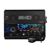 SMD Monoblock Amplifier with VM-1 Voltmeter and Digital LED Lights 3000W RMS at 1-ohm - Steve Mead... - front view | Silarius