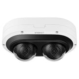 Hanwha PNM-7082RVD/KEX Series x 2MP Outdoor IR Multi-Directional Dome IP Camera, 3-6mm Motorized Varifocal Lens, White, TAA Compliant
