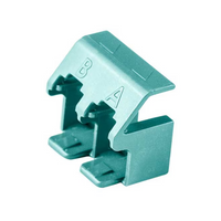 Cleerline SSF-LC-MMFPC-CL LC MM Duplex Connector Clip with Polarity Tubes, Aqua, 100-Pack