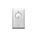 SDC 705U 700 Series Single Gang Key Switch, AA (on-off) DPDT, Amp, Vandal Resistant Cylinder Recess, Security Spanner Screws, Dull Stainless