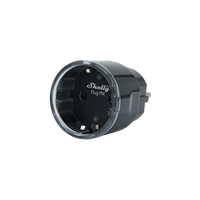 Shelly Plug PM Gen3 Black - front view | Silarius
