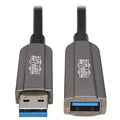 Eaton Tripp Lite U330F-10M-G1 USB 3.2 Gen 1 Fiber Active Optical Cable (AOC), Extension / Repeater, CL3 Rated, 10m (33'), Black