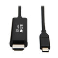 Eaton Tripp Lite U444-003-H4K6BE USB-C to HDMI Adapter Cable (M/M), 4K 60 Hz, 4:4:4, Thunderbolt Compatible, Black, 3' (0.9 m)