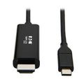 Eaton Tripp Lite U444-009-H4K6BE USB-C to HDMI Adapter Cable, Male to Male, 4K at 60 Hz, 4:4:4, Thunderbolt 3 Compatible, 9' (2.7m), Black