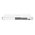 HPE JL813A#ABA Instant On Switch Series 1830 24-Port Gb Smart-Managed Layer 2 Ethernet Switch with PoE, 24x 1G, 2x SFP, 12x CL4 PoE 195W, Fan-less