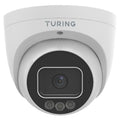 Turing Video TP-MEAD8MA28 SMART Series 8MP Tri-Light Turret Network Camera with Cloud VMS Basic License, Audio and Strobe Light Deterrence, 2.8mm Fixed Lens, Alarm/Audio I/O White