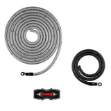 0-GA CCA Amplifiers Installation Kit - SILVER - rear view | Silarius