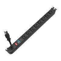 SurgeX ESP-VP-10VR-128 8-Port Vertical Rack Mount Surge Protector, 15A