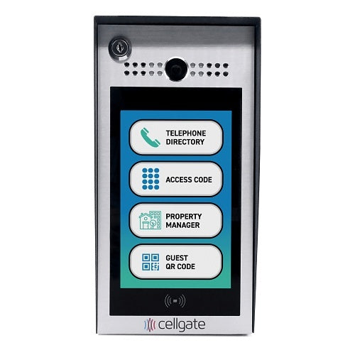 Cellgate AA1MLPE-VPN Watchman W482 VPN Telephone Entry with Live Streaming Video for Multi-Family or Commercial Applications, 8" Color Display, Pedestal-Mount