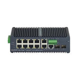 Vigitron Vi30210U Maxii Net Series Hardened Managed 12-Port Industrial PoE Ring Switch, 90W IEEE 802.3bt, 490W Budget