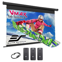 Elite Screens VMAXT138UCH3 VMAX Tab-Tension 3 Series 138" Electric / Motorized Projection Screen, CineGrey