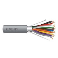 Genesis 22081009 22/10 Stranded Shielded Cable, Riser, CMR, FT4, 1000' (304.8 m) Reel, Gray