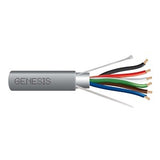 Genesis 22165509 18/6 Stranded Shielded Cable, Riser, CMR, FT4, 500' (152.4 m) Pull Box, Gray