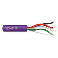 Genesis 31031110 22/4 Solid Unshielded Cable, Plenum, CMP, FT6, 1000' (304.8 m) Pull Box, Purple