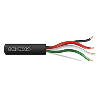 Genesis 31151108 18/4 Stranded Unshielded Cable, Plenum, CMP, FT6, 1000' (304.8 m) Pull Box, Black