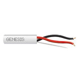 Genesis 43131001 14/2 Solid Unshielded Fire Alarm Cable, Riser, FPLR, 1000' (304.8 m) Reel, White
