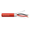 Genesis 46131004 16/2 Stranded Shielded Fire Alarm Cable, Plenum, FPLP, 1000' (304.8 m) Reel, Red