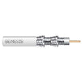 Genesis 50071101 RG6 CCS 75 Ohm Coaxial with Quad-Shield Cable, General Purpose, CATV, 1000' (304.8 m) Pull Box, White