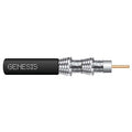 Genesis 50071108 RG6 CCS 75 Ohm Coaxial with Quad-Shield Cable, General Purpose, CATV, 1000' (304.8 m) Pull Box, Black