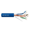 Genesis 50922106 23/4-Pair Cat 6 Plus Unshielded (U/UTP) Networking Cable, Riser, CMR, FT4, 1000' (304.8 m) Reel-in-a-Box, Blue