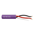 Genesis 52505510 16/2 Stranded Unshielded Speaker Cable, Riser, CMR, FT4, 500' (152.4 m) Pull Box, Purple