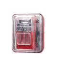 Gentex WGESA24-75PWR WGES Series Colored Lens Outdoor Strobe, Wall Mount, 75 cd, Plain (No Marking), Amber Lens, Red