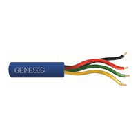 Genesis 21031106 22/4 Solid Unshielded Cable, Riser, CMR, FT4, 1000' (304.8 m) Pull Box, Blue
