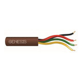 Genesis 21031107 22/4 Solid Unshielded Cable, Riser, CMR, FT4, 1000' (304.8 m) Pull Box, Brown