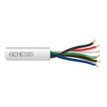Genesis 21051101 22/6 Solid Unshielded Cable, Riser, CMR, FT4, 1000' (304.8 m) Pull Box, White
